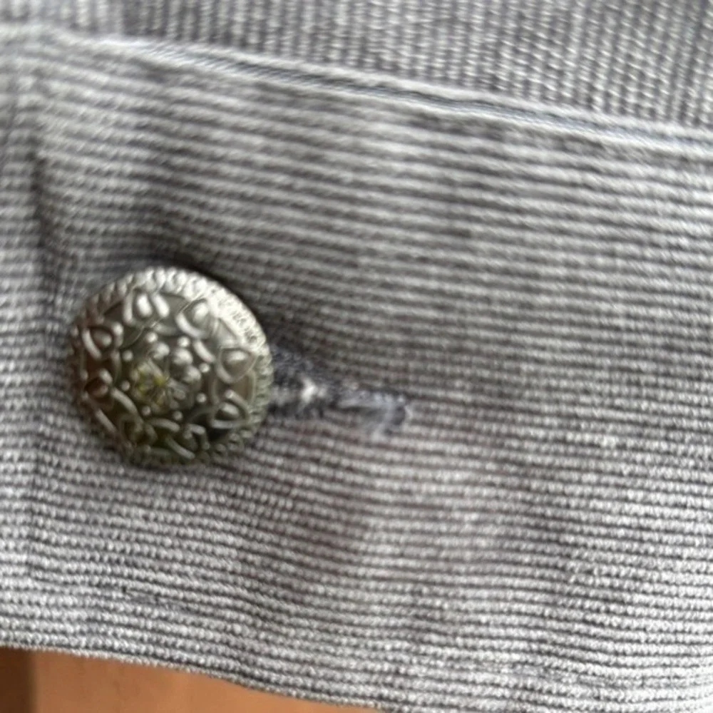 Christopher & Banks Women's SZ Medium Gray Mini Cord Velour Light‎ Jacket Fall